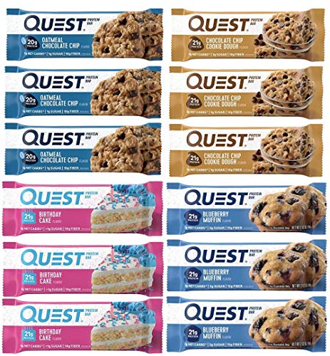 Product Cover Quest Nutrition Protein Bar Delectable Dessert Variety Pack. Low Carb Meal Replacement Bar with 20 Gram of Protein. High Fiber, Gluten-Free (12 Count)