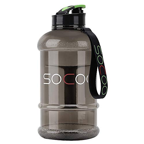 Product Cover ArtLife Sports 1.3 Liter Water Bottle with BPA Free/Leak Proof Sports Jug for Gym Workout Yoga (1.3L PETG Black)