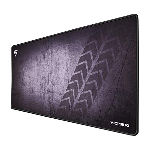 Product Cover VicTsing [30% Larger] Extended Gaming Mouse Pad with Stitched Edges, Long XXL Mousepad (31.5x15.7In), Desk Pad Keyboard Mat, Non-Slip Base, Water-Resistant, for Work & Gaming, Office & Home, Dark Grey