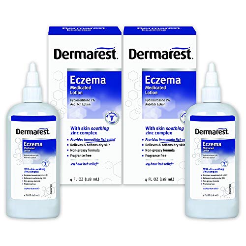 Product Cover Dermarest Eczema Medicated Lotion | Dermatologist Tested | 4 FL OZ | 2 Pack