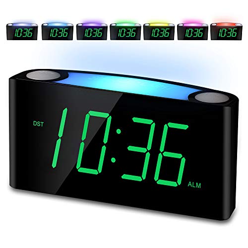 Product Cover Alarm Clock, Large Number Digital LED Display with Dimmer, Night Light, USB Phone Charger, Big Snooze, Easy to Set for Kids Seniors, Loud Bedroom Clock for Heavy Sleepers Teen, Home Office Desk Travel