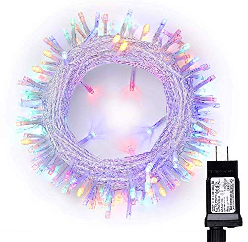 Product Cover Lyhope Christmas Lights, 8 Modes Low Voltage 75ft 200 LED Fairy String Lights with 30V UL Certified Adapter for Outdoor & Indoor, Christmas Tree Wedding Party Bedroom Wall Decoration(Multi-Color)