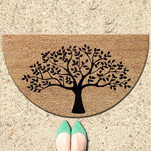 Product Cover ATMAH Half Round Tree Design Coir Doormat, Size 40cm x 70cm