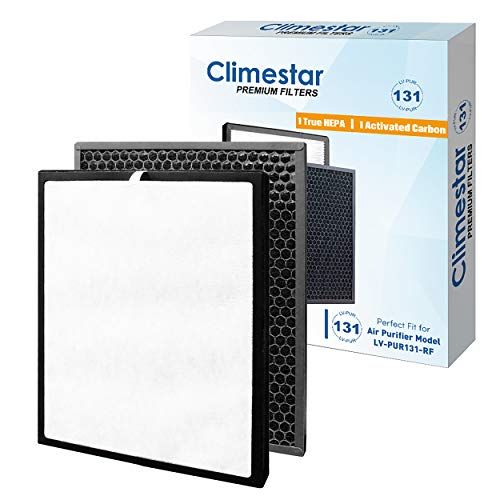 Product Cover Climestar Compatible Replacement for Levoit Air Purifier LV-PUR131 Filter, Part LV-PUR131-RF True HEPA Filter and Activated Carbon Pre-Filter 1 Set