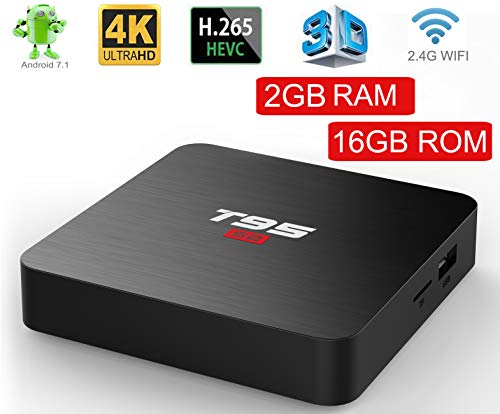 Product Cover T95 S2 Android 7.1 TV Box,Smart TV Box with 2GB RAM/16GB ROM Amlogic S905W Quad Core Support H.265 HDMI HD 4K WiFi 2.4G