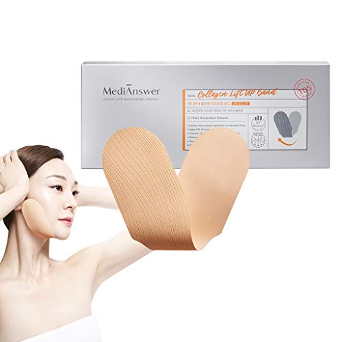 Product Cover ABOUT ME MediAnswer Collagen Lift-Up Band 4EA - Excellent Elasticity Facial Collagen Lifting Patch, Tightly Contouring Chin Line, Skin Resilience, Reduces Double Chin, V Line, Chin Up