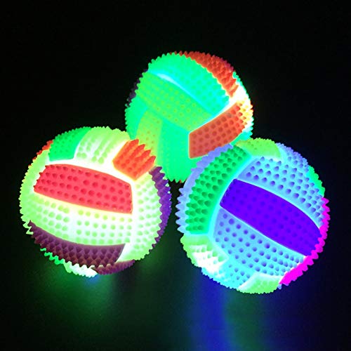 Product Cover Bluelans Flashing Football Shape LED Light Sound Bouncy Ball Funny Kids Pet Dog Toy Xmas Gifts
