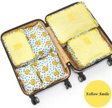 Product Cover Styleys 6-in-1 Travel Organizer Cubes (Yellow Smiley)