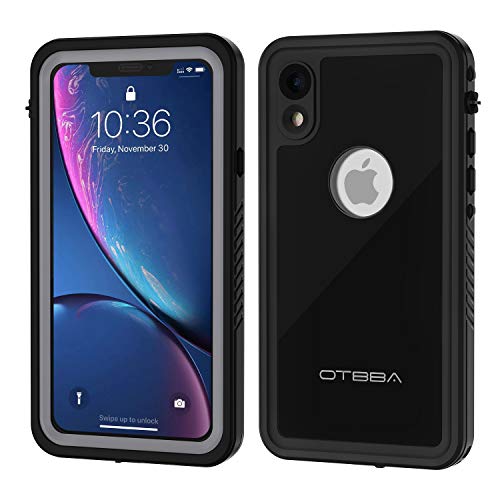 Product Cover OTBBA iPhone XR Waterproof Case, IP68 Certified Full Body Sealed Waterproof Shockproof Snowproof Dirtproof Underwater Protective Case Compatible for XR (Black)