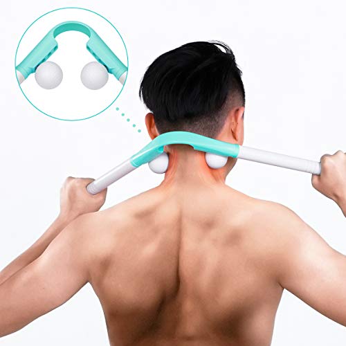 Product Cover Neck Massager Manual - Pressure Point Massage Sticks Tools Therapy Massager Pressure DeepTissue Trigger Point Massager for Neck Shoulder Finger Leg Knee Home Office
