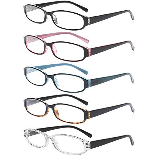 Product Cover Reading Glasses 5 Pairs Spring Hinge Comfort Fashion Quality Readers for Men and Women