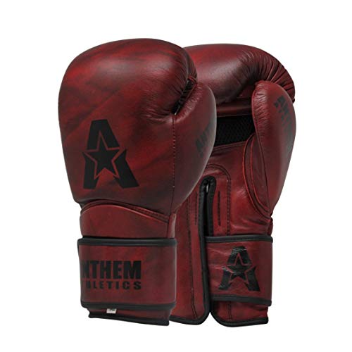 Product Cover Anthem Athletics STORMBRINGER II Leather Boxing Gloves - Muay Thai, Kickboxing, Striking - Iron Oxblood - 16 oz.