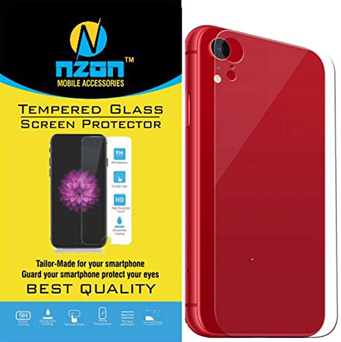 Product Cover nzon Compatible for iPhone XR Tempered Glass Edge to Edge[Full Coverage] [Anti Glare][Anti Fingerprint] Tempered Glass Screen Protectors for iPhone XR (Back Screenguard)