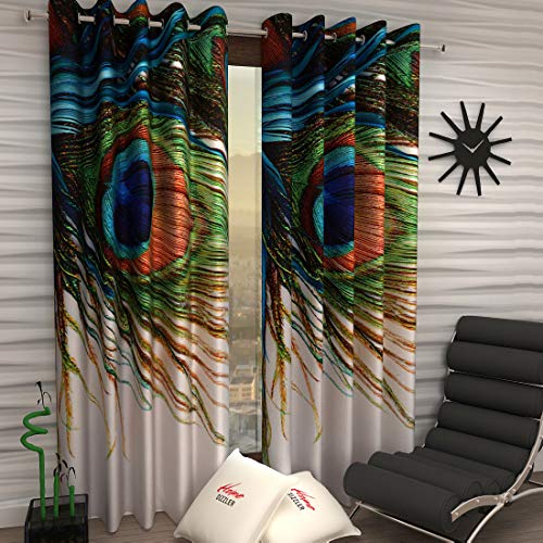 Product Cover Home Sizzler 2 Piece Digital Print Door Curtain - 7 Feet Long, Multi