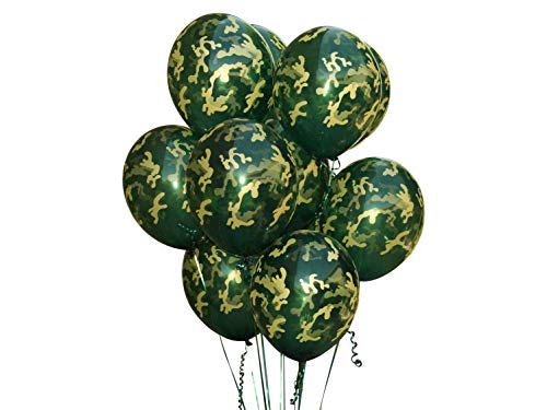 Product Cover Camouflage Balloons. 24 per Pack. High Quality Latex 12 Inch Size. Perfect for Outdoors Themed, Hunting, or Military Celebration or Party.