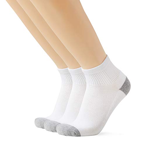 Product Cover Awesome 360 Men's Cotton Half Cushion Ankle Socks, White, 3 Pack, 12~14