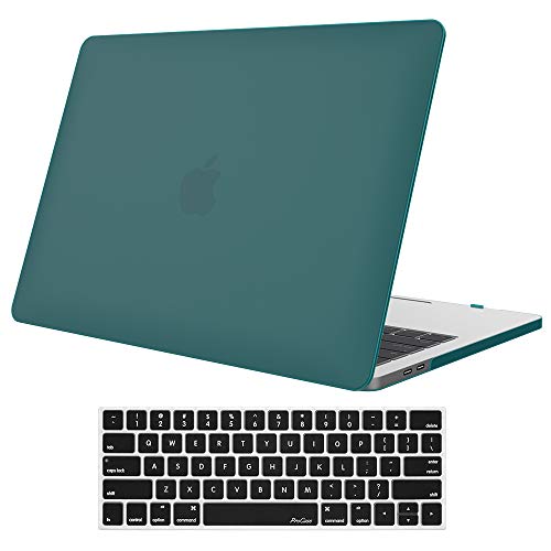 Product Cover ProCase MacBook Pro 13 Case 2019 2018 2017 2016 Release A2159 A1989 A1706 A1708, Hard Case Shell Cover and Keyboard Skin Cover for Apple MacBook Pro 13 Inch with/Without Touch Bar and Touch ID -Teal
