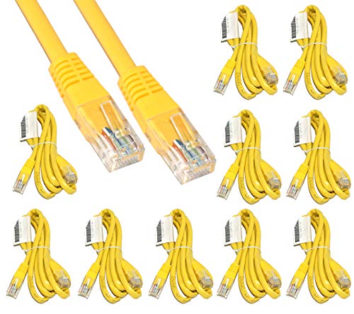Product Cover Storite 1.5 Meter RJ45 Cat-5e Network Ethernet LAN Patch Cable (Yellow) - Pack of 10
