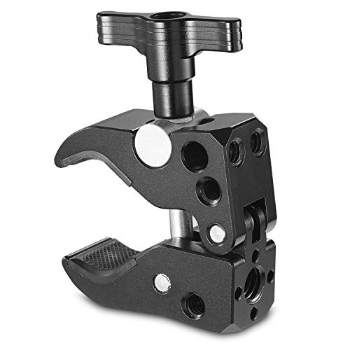 Product Cover SMALLRIG Super Clamp with 1/4'' Thread Holes, 3/8'' Locating Pin for ARRI Standard, T-Shaped Wingnut and Rubber Pads - 2220