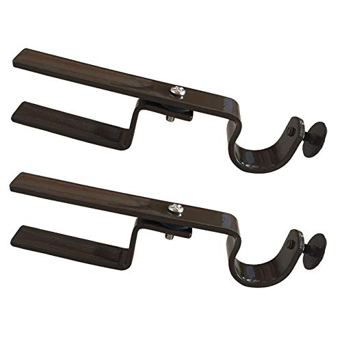 Product Cover NONO Bracket Mini - Inside Mounted Blinds Curtain Rod Bracket Attachment for Mini Blinds (Brown)