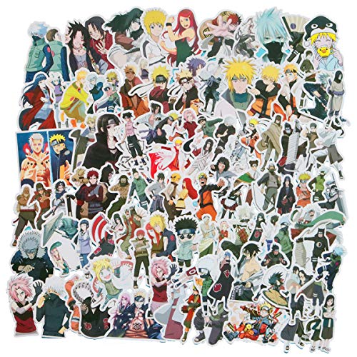 Product Cover Naruto Anime Cartoon Laptop Stickers Sheet 100-Piece Waterproof Skateboard Pad MacBook Car Snowboard Bicycle Luggage Décor (100PCS)