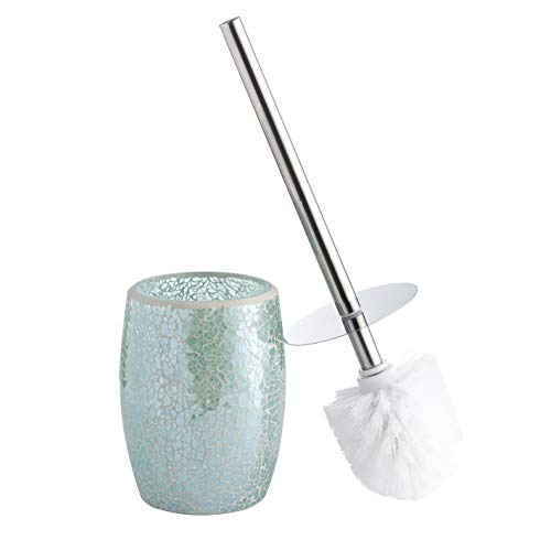 Product Cover Whole Housewares Bathroom Accessories Toilet Brush Set - Toilet Bowl Cleaner Brush and Holder (Teal Blue)