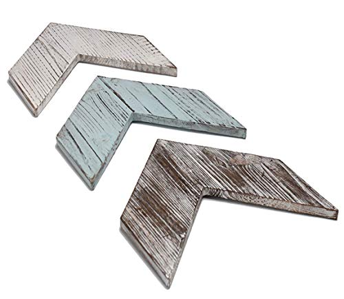 Product Cover Rustic Wall Decor,Wooden Chevron Arrow Sign Wall Decor-Decorative Farmhouse Home Wall Hanging Decor-Set of 3 Arrows