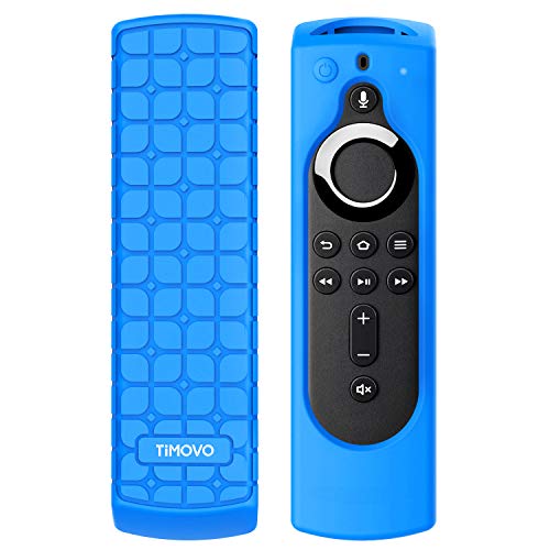 Product Cover TiMOVO Protective Case Compatible for Fire TV Stick 4K Remote, Lightweight Soft Silicone Non-Slip Shockproof Cover Fit Fire TV Cube/Fire TV(3rd Gen) with All-New Alexa Voice Remote (2nd Gen) - Blue