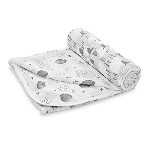 Product Cover Aden by aden + anais Stroller Blanket, 100% Cotton Muslin, 2 Layer Lightweight and Breathable, 27.5 x 27.5 inch, Pasture - Sheep