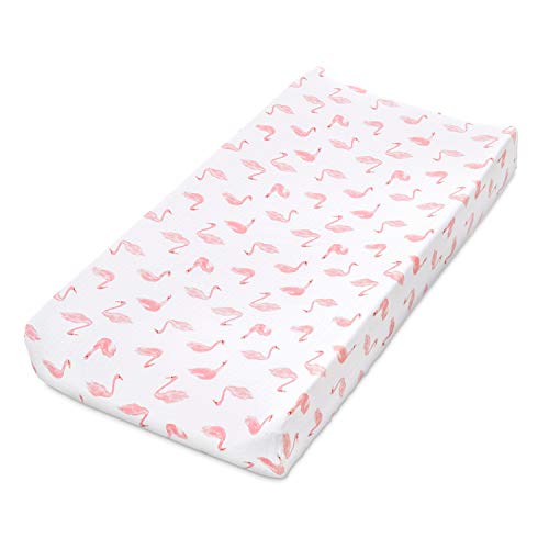 Product Cover Aden by aden + anais Classic Changing Pad Cover, 100% Cotton Muslin, Super Soft, Breathable, Tailored Snug Fit, Single, Briar Rose - Swans