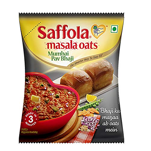 Product Cover Saffola Masala Oats Mumbai Pav Bhaji, 120 grams Pouch (4.23 oz) - vegetarian - oatmeal India