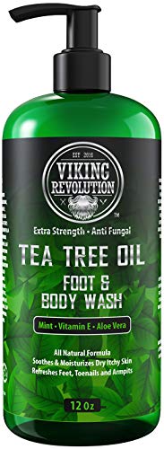 Product Cover Antifungal Tea Tree Oil Body Wash Soap for Men - Helps Athlete's Foot, Toenail Fungus, Jock Itch, Eczema, Ringworm & Body Odors - Extra Strength Men's Body Wash