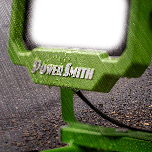 Product Cover PowerSmith PWL2060TS 6,000 Lumen LED Dual Head work light with Adjustable Metal Telescoping Tripod Green