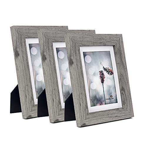 Product Cover Scholartree Wooden Grey 5x7 Picture Frame 3 Set in 1 Pack or 5x7 Frame or 11x14 Photo Frame