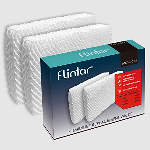 Product Cover Flintar MD1-0034 Humidifier Replacement Wicks Filters for Vornado Evaporative Humidifier Model Evap40, Evap2, EV100, EV200, EVDC300, EVDC500 (Not for Evap3), Part # MD1-0034 (2-Pack)