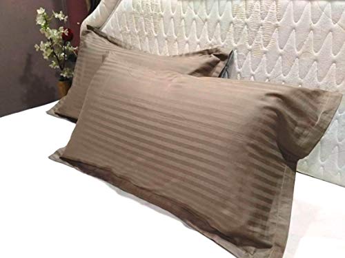 Product Cover Trance Home Linen Cotton Pillow Covers/Pillow case (Brown Grey) -Pack of 2