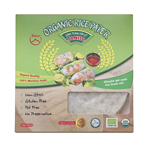 Product Cover Tanisa Organic Spring Roll Rice Paper Wrapper for Fresh roll (22cm, Round, 12 oz)