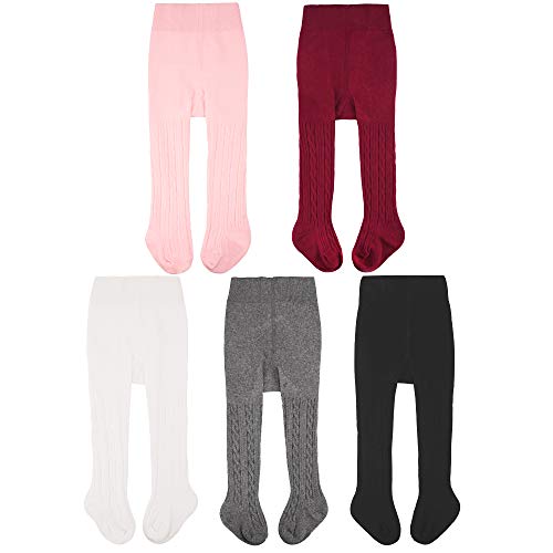 Product Cover CozyWay Baby Girls Tights Cable Knit Leggings Stockings Cotton Pantyhose Infants Toddlers 6 months 1t 2t 4t
