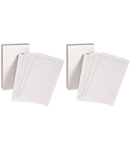 Product Cover Oxford Padded Memo Ruled Index Cards, White, 5 x 3 Inches, 100 per Pack (006351) (2)
