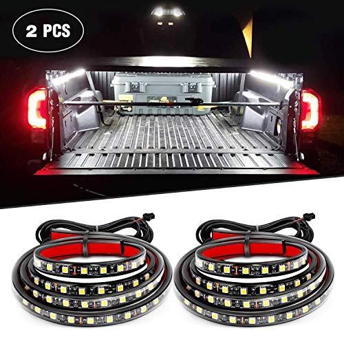 Product Cover Nilight TR-05 2PCS 60'' 180 LEDs Bed Strip Kit with Waterproof on/Off Switch Blade Fuse 2-Way Splitter Extension Cable for Cargo, Pickup Truck, SUV, RV, Boat (White Light)