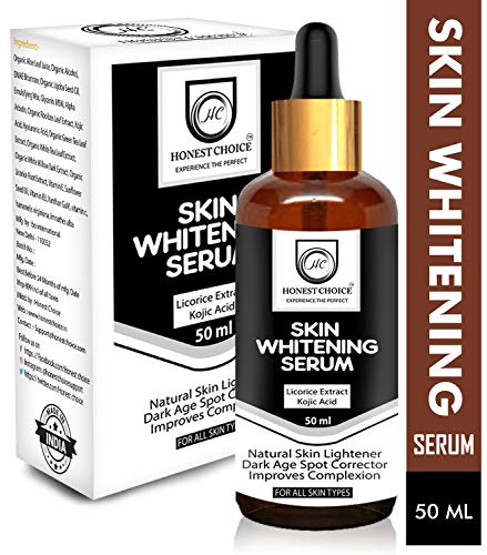 Product Cover HONEST CHOICE Skin Lightening Whitening Brightening and Intimate Serum with Kojic Acid for Body, Face, Neck, Bikini, Sensitive Areas and All Skin Types Dark Spot Corrected (50 ml)