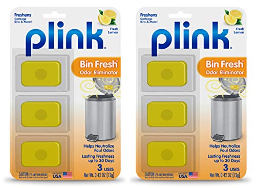 Product Cover Plink Bin Fresh Odor Eliminators, Fresh Lemon Scent, for Garbage Bins & More, Lasting Freshness up to 30 Days, 6-Count