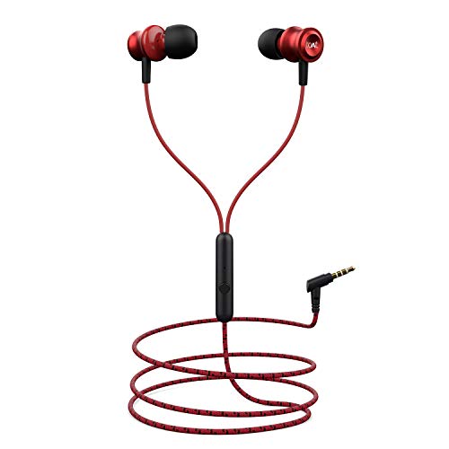 Product Cover boAt BassHeads 152 with HD Sound, in-line mic, Dual Tone Secure Braided Cable & 3.5mm Angled Jack Wired Earphones. (Red)