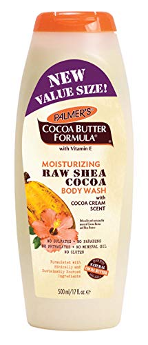 Product Cover Palmers Cocoa Butter Body Wash Raw Shea Cocoa 17 Ounce (500ml) (3 Pack)