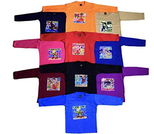 Product Cover ISAKAA Baby 10 Cotton Full Sleeve Tshirts - Radha Design