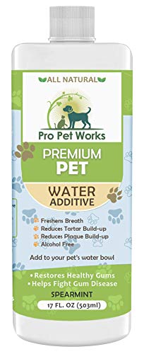 Product Cover Premium Pet Dental Water Additive for Dogs Cats & Small Animals-Dog Dental Care for Bad Pet Breath-Oral Mouth Care That Fights Tartar, Plaque and Gum Disease- [17 oz] Dog Toothpaste Deodorizer