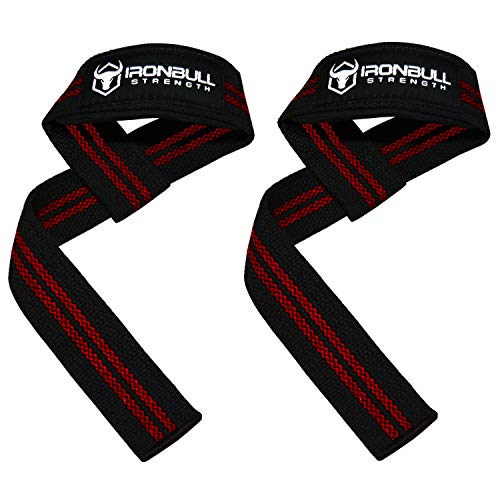Product Cover Lifting Straps (1 Pair) - Padded Wrist Support Wraps - for Powerlifting, Bodybuilding, Gym Workout, Strength Training, Deadlifts & Fitness Workout (Black/Burgundy)