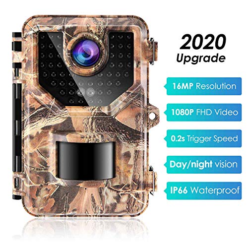 Product Cover Sesern Trail Camera 16MP 1080P, IP66 Waterproof Game Cam with 940nm No Glow IR Night Vision to 65ft, 2.4 inches Color Screen, 0.2 Trigger Time Motion
