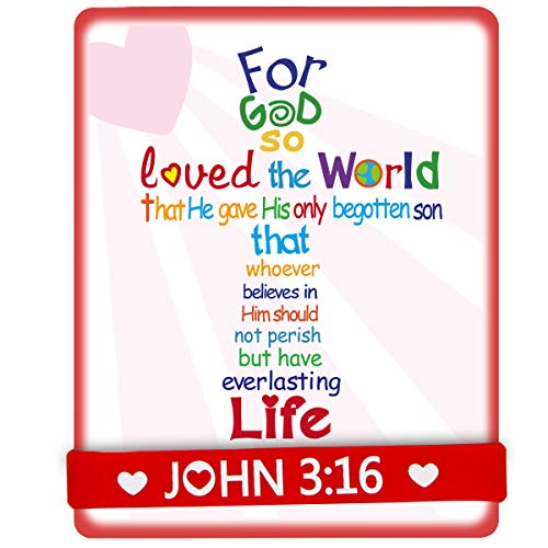 Product Cover ceiba tree John 3:16 Cards with Bracelets Valentine's Day Crafts for Kids Gift Valentine Classroom Exchange Party Favor VBS