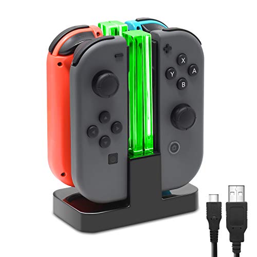 Product Cover FastSnail Joy-Con Charging Dock Compatible with Nintendo Switch with Lamppost LED Indication, Joy-Cons Charger Stand Station with Charging Cable